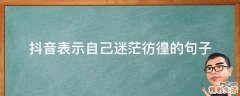 抖音表示自己迷茫彷徨的句子