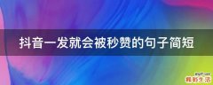抖音一发就会被秒赞的句子简短