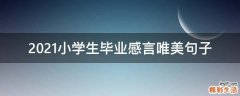 2021小学生毕业感言唯美句子