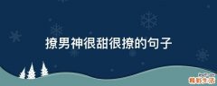 撩男神很甜很撩的句子