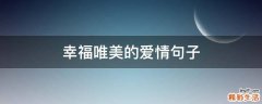 幸福唯美的爱情句子