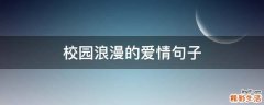 校园浪漫的爱情句子