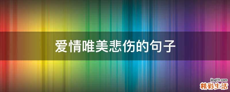 爱情唯美悲伤的句子