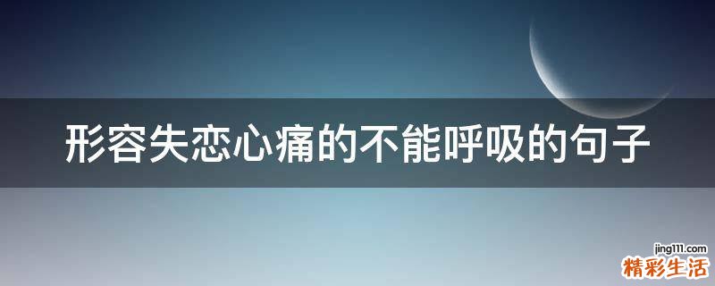 形容失恋心痛的不能呼吸的句子