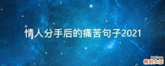 情人分手后的痛苦句子2021