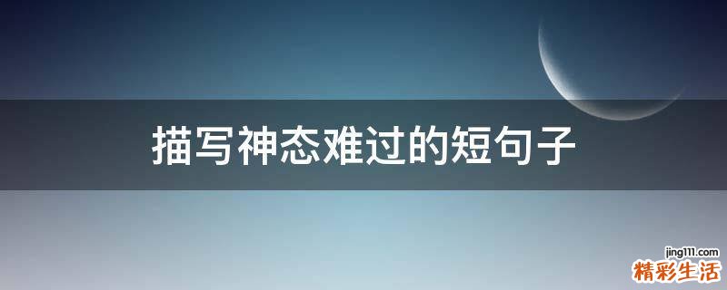 描写神态难过的短句子