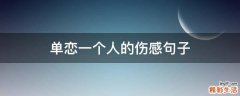 单恋一个人的伤感句子