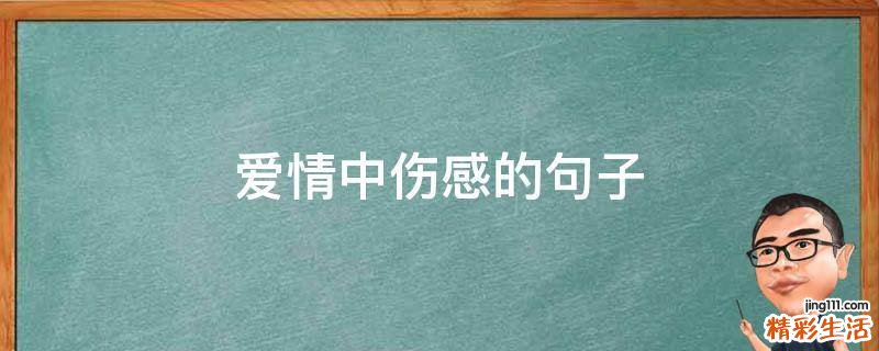 爱情中伤感的句子
