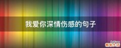 我爱你深情伤感的句子