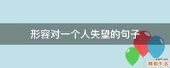 形容对一个人失望的句子