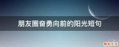 朋友圈奋勇向前的阳光短句