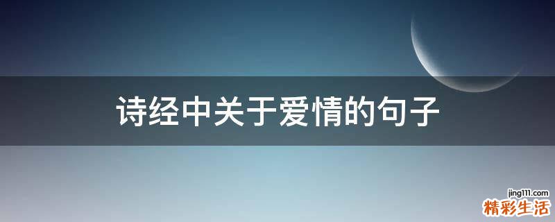 诗经中关于爱情的句子