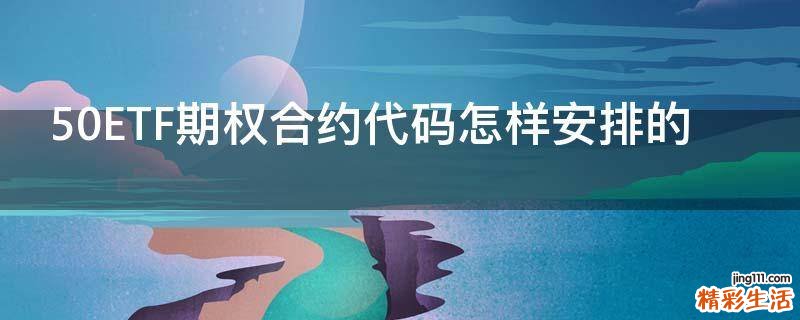50ETF期权合约代码怎样安排的