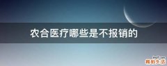 农合医疗哪些是不报销的