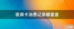 医保卡消费记录哪里查