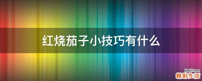 红烧茄子小技巧有什么