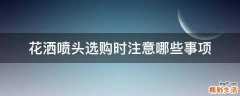 花洒喷头选购时注意哪些事项