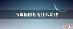 汽车保险都有什么险种