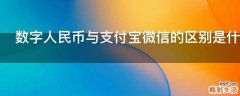 数字人民币与支付宝微信的区别是什么