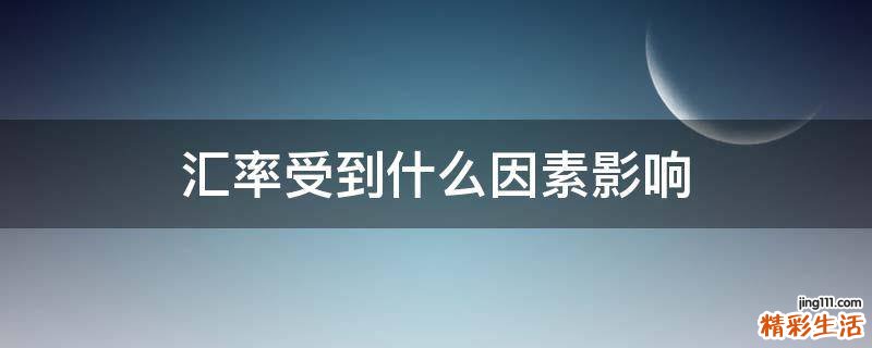 汇率受到什么因素影响