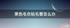 黑色毛衣粘毛要怎么办