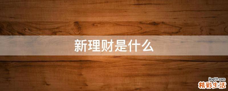 新理财是什么