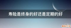 寿险是终身的好还是定期的好