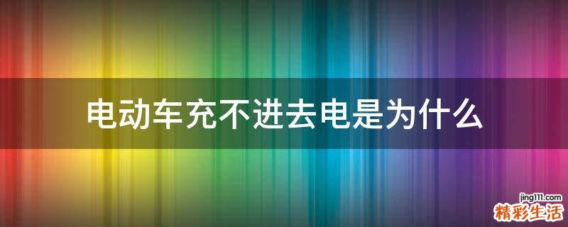 电动车充不进去电是为什么
