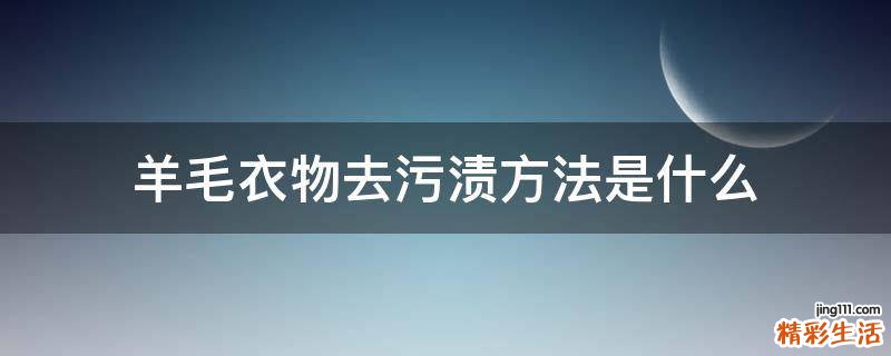 羊毛衣物去污渍方法是什么