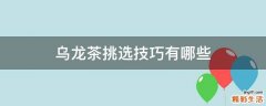 乌龙茶挑选技巧有哪些