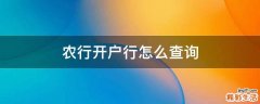 农行开户行怎么查询