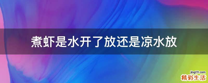 煮虾是水开了放还是凉水放