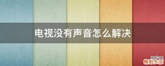 电视没有声音怎么解决