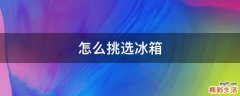 怎么挑选冰箱