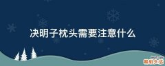 决明子枕头需要注意什么