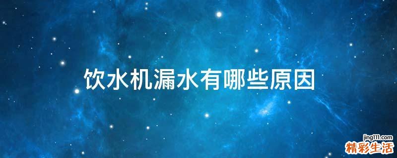 饮水机漏水有哪些原因