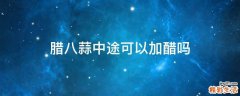 腊八蒜中途可以加醋吗
