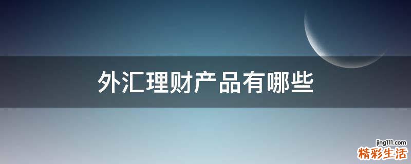 外汇理财产品有哪些
