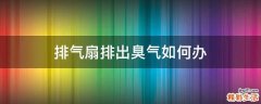排气扇排出臭气如何办