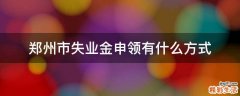 郑州市失业金申领有什么方式