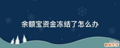 余额宝资金冻结了怎么办