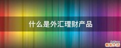 什么是外汇理财产品