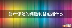 财产保险的保险利益包括什么