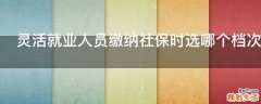 灵活就业人员缴纳社保时选哪个档次好