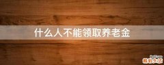 什么人不能领取养老金