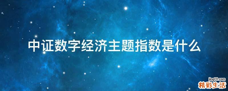 中证数字经济主题指数是什么