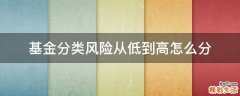 基金分类风险从低到高怎么分