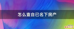 怎么查自已名下房产