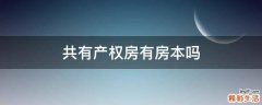 共有产权房有房本吗