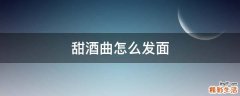 甜酒曲怎么发面